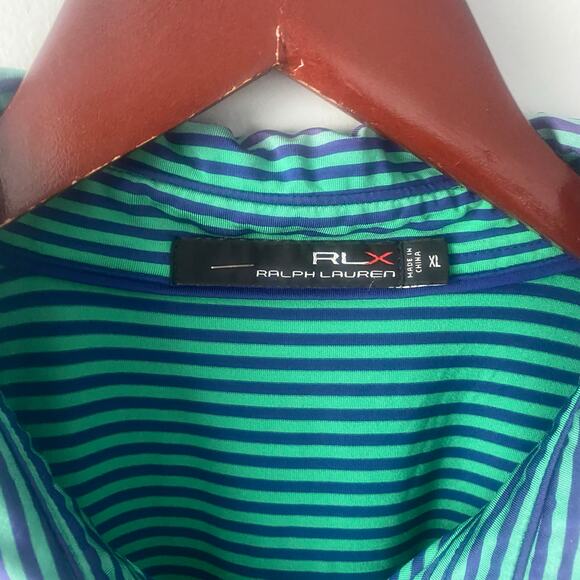 RLX Ralph Lauren‎ 2014 PGA Valhalla Ombré Green Blue Striped Golf Polo Size XL - Picture 4 of 5